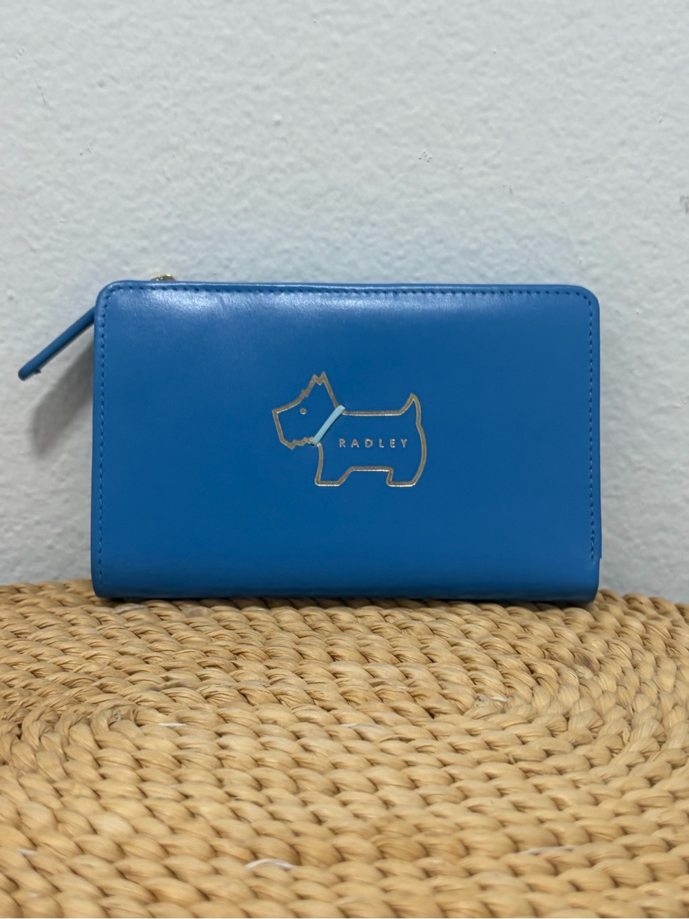 Radley London Heritage Dog Scottie Blue  Snap Closure Small Wallet - Like New